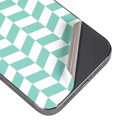 Blue White Chevron iPhone 13 Pro Max Skin